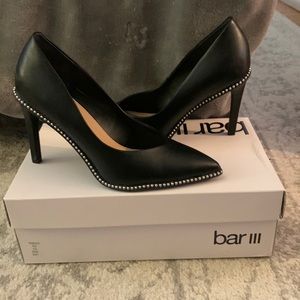 Bar III Binsnao black heels with studs size 7.5